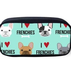 Bouledogue Avenue Handbags Bleu Trousse Petits Bouledogues