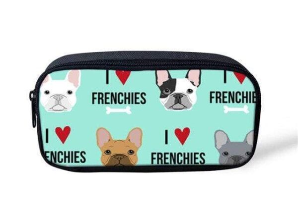 Bouledogue Avenue Handbags Bleu Trousse Petits Bouledogues