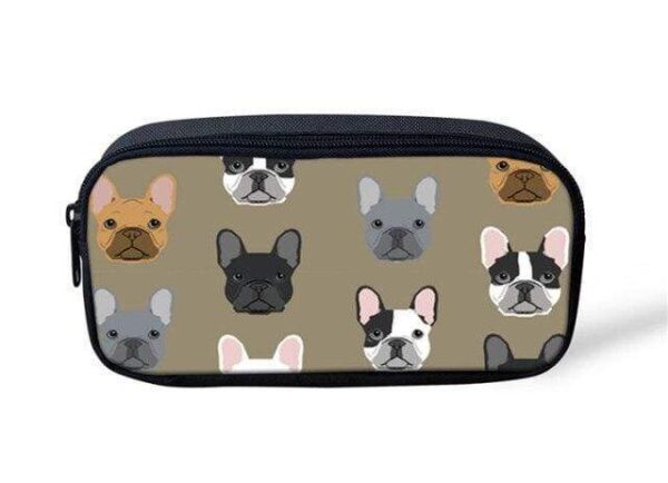 Bouledogue Avenue Handbags Marron Trousse Petits Bouledogues