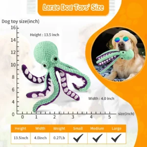 Peluche Poulpe Couinante à Tentacules pour Chien – Image 14