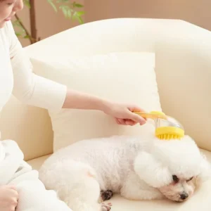 Brosse de Bain en Silicone à Poignée Longue pour Chien – Image 3