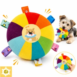 Jouet Peluche Grelot en Forme de Disque pour Chien 25 Jouet Peluche Grelot en Forme de Disque pour Chien – Image 6
